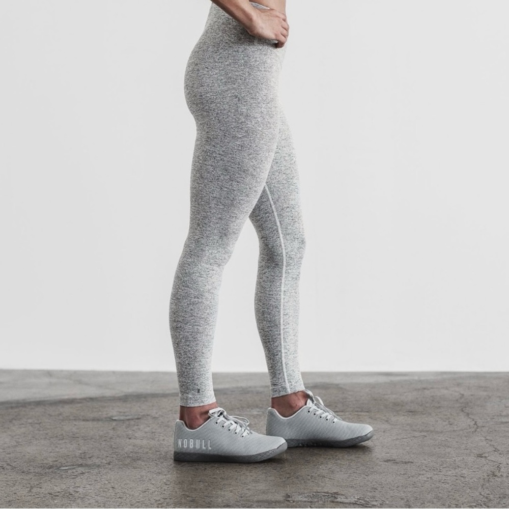 NoBull Gray Leggings Athletic Heathered Design full length leggings size small